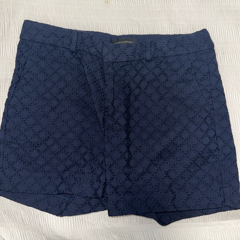 Banana Republic Eyelet Navy Blue shorts.